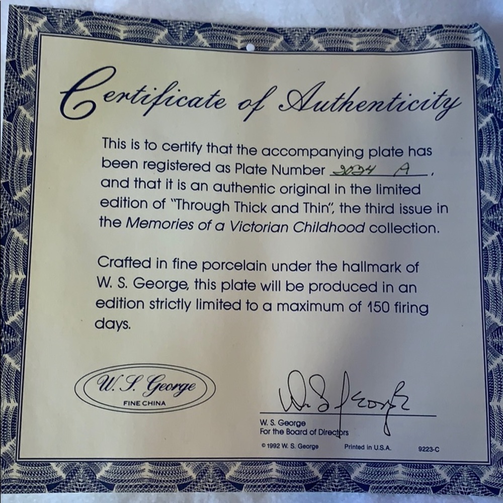 PLATE #3 Through Thick And Thin Of Childhood Collector Plate NEW - Picture 5 of 8